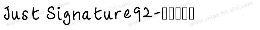 Just Signature92字体转换
